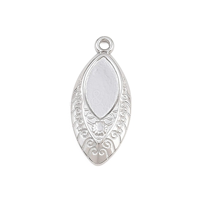 304 Stainless Steel Pendant Cabochon Setting SA-CBA038A-04P-1