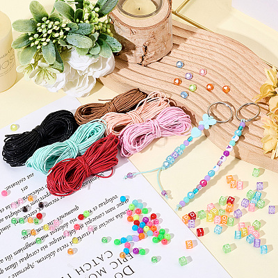 DIY Letter Acrylic Keychain Making Kits DIY-SC0029-39A-1