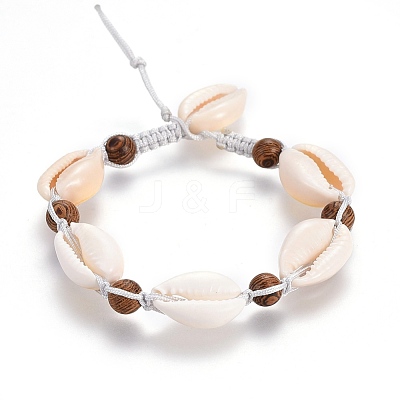 Nylon Cord Braided Bead Bracelets BJEW-JB04102-1