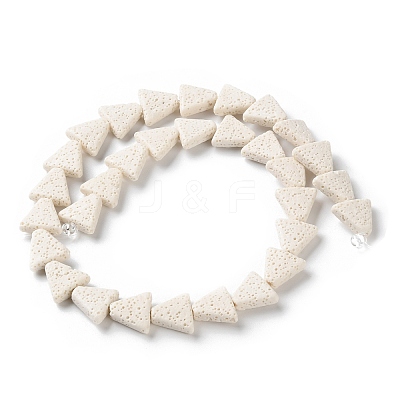 Triangle Dyed Natural Lava Rock Beads Strands G-O126-04A-02-1