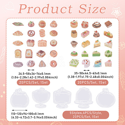 3Sets 3 Styles PET Waterproof Decorative Stickers DIY-TA0010-64B-1