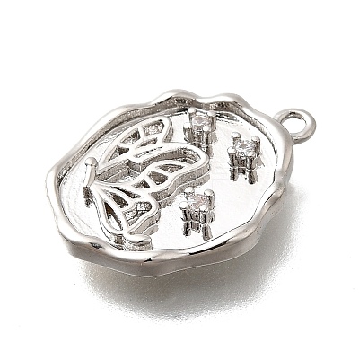 Brass Micro Pave Cubic Zirconia Pendants LS-KK-Q035-16C-P-1