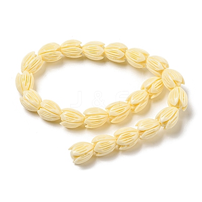 Craved Flower Synthetical Coral Bead Strands X-CORA-P004-A-1
