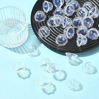 50Pcs Transparent Acrylic Bead Caps OACR-FS0002-41-1