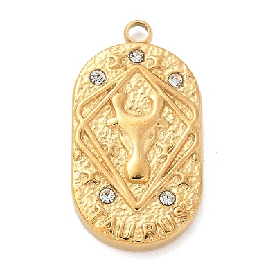 304 Stainless Steel Pendants STAS-F349-03G-07-1