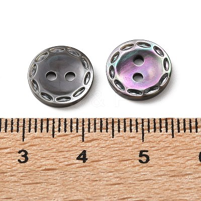 Natural Shell Flat Round Buttons with Carved Rim Recessed Center SH-CBA18B6-02B-04-1