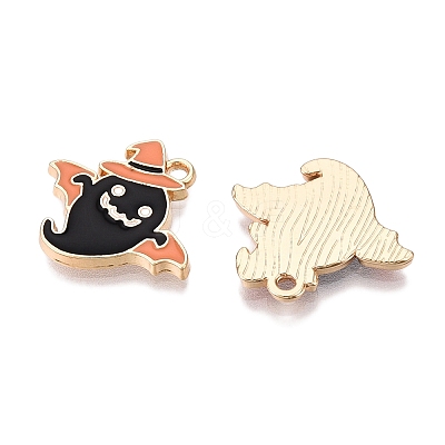 Halloween Theme Rack Plating Alloy Enamel Pendants ENAM-N056-359B-1