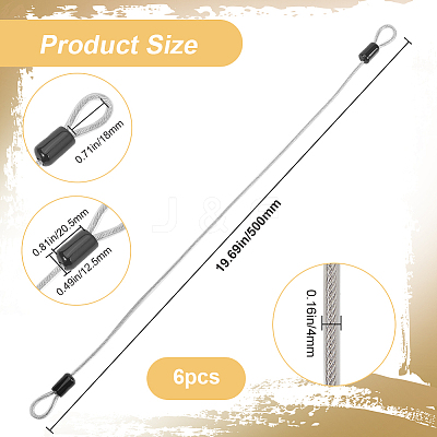 201 Stainless Steel Wire with Plastic Frame Lock for Motorbike AJEW-WH20006-81B-1