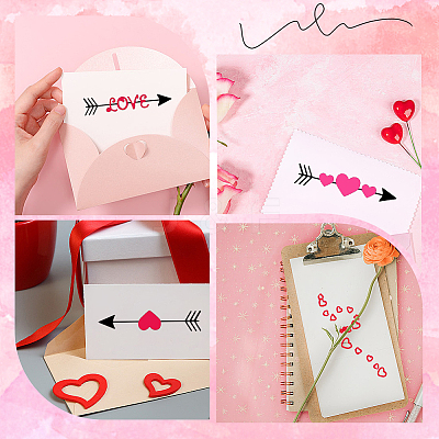 Valentine's Day Theme Heart Carbon Steel Cutting Dies Stencils Set DIY-CP0009-55-1