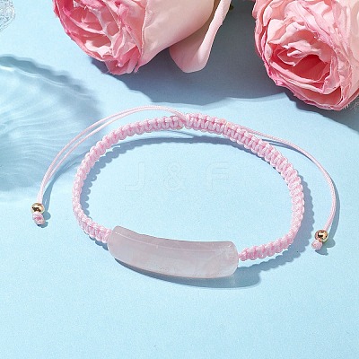 Adjustable Tube Natural Gemstone Braided Bracelets for Women BJEW-JB11006-05-1