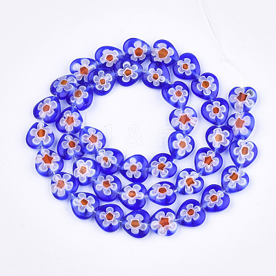 Handmade Millefiori Lampwork Beads Strands LAMP-S191-19A-M-1