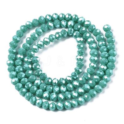 Electroplate Glass Beads Strands EGLA-A034-P4mm-A03-1