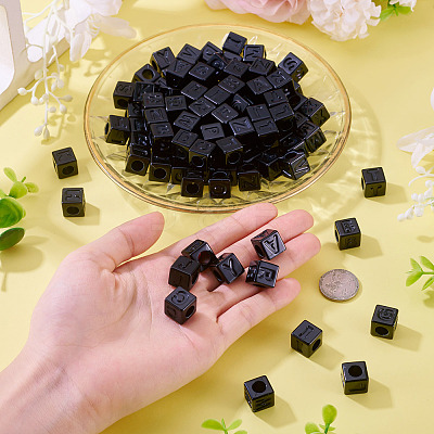 150Pcs Opaque Acrylic European Beads SACR-TA0001-59A-1