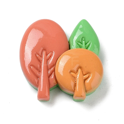 Autumn Theme Opaque Resin Cabochons CRES-A055-01G-1