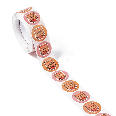 2 Colors Paper Gift Sticker Rolls X-STIC-E001-12-1