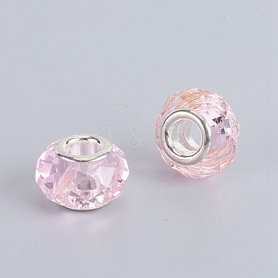 Faceted Glass European Beads GPDL-E004-01B-1
