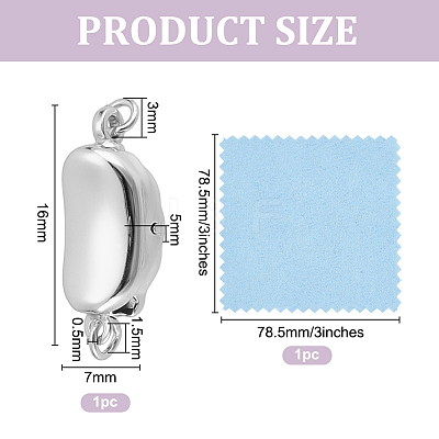 925 Sterling Silver Box Clasps STER-GO0001-68B-P-1