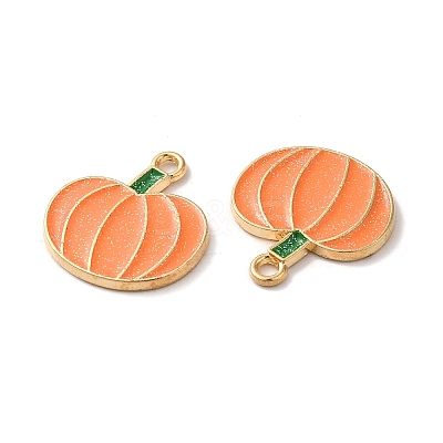 Light Gold Plated Alloy Enamel Pendants X-ENAM-L040-001LG-1