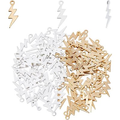 100Pcs 2 Colors Brass Charms KK-HY0001-27-1