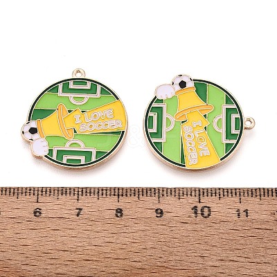 Alloy Enamel Pendants ENAM-T025-01G-09-1