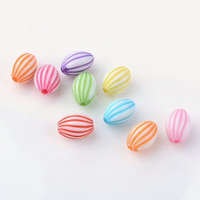 Craft Style Acrylic Corrugated Beads X-SACR-S838-M-1
