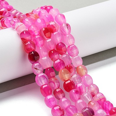 Natural Banded Agate Beads Strands G-G172-02B-1