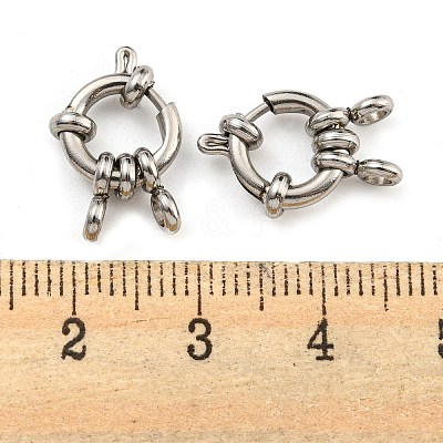 Non-Tarnish 304 Stainless Steel Spring Ring Clasps LS-STAS-G190-17P-C-1