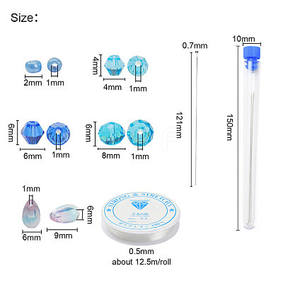 DIY Blue Series Jewelry Making Kits DIY-YW0003-05B-1
