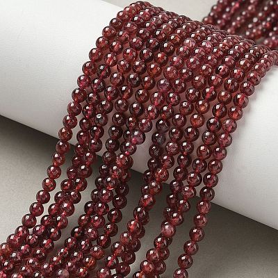 Natural Garnet Beads Strands X-G-Z104-A01-4mm-1