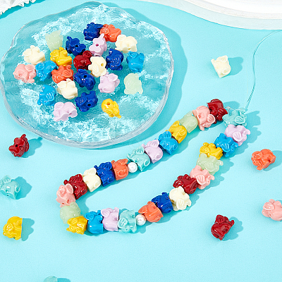 100Pcs Synthetic Coral Beads CORA-HS0001-01-1