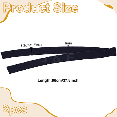 Polyester Ribbed Elastic Fabric Band DIY-WH0671-532B-1