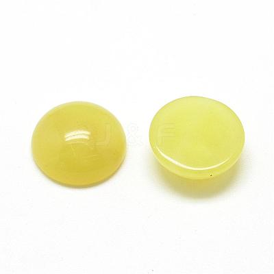 Natural Lemon Jade Cabochons G-R416-16mm-01-1