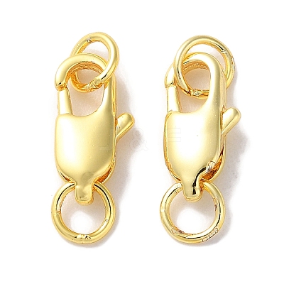 Rack Plating Brass Lobster Claw Clasps KK-F090-24G-02-1