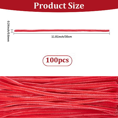 100Pcs DIY Plush Sticks FIND-SP0004-72C-1