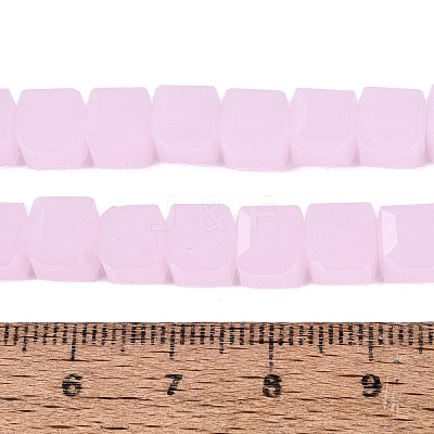 Imitation Jade Glass Beads Strands GLAA-R041-8x8mm-B03-1
