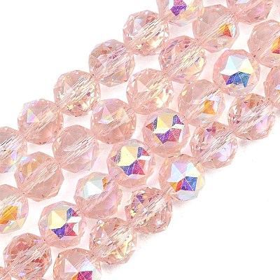 Transparent Electroplate Glass Beads Strands EGLA-N002-34C-B07-1