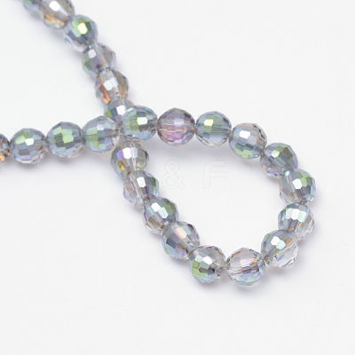 Electroplate Glass Bead Strands X-EGLA-R041-8mm-01-1