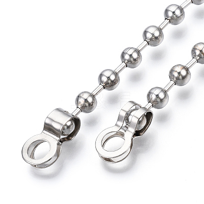 Iron Round Ball Chains with Bead Tips MAK-N034-006A-P-1