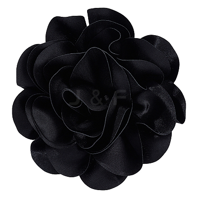 Flower Polyester Brooches JEWB-WH0001-47P-01-1