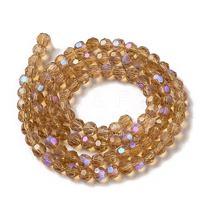 Electroplate Transparent Glass Beads Strands EGLA-A035-T4mm-L17-1