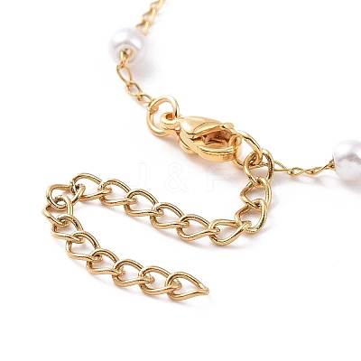 PVD Vacuum Plating 304 Stainless Steel Beaded Necklaces NJEW-E064-06G-1