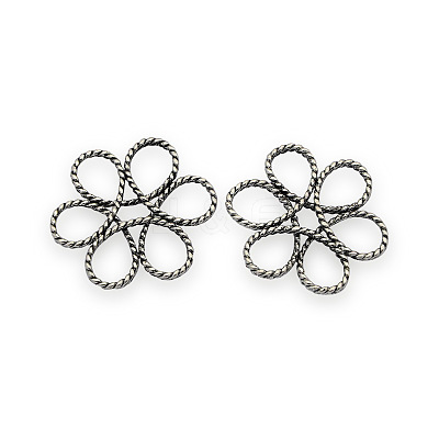 Brass Flower Wire Beads KK-J187-76AS-NF-1