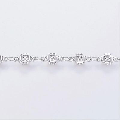 Tarnish Resistant 304 Stainless Steel Bar Link Chains STAS-G038-03P-1