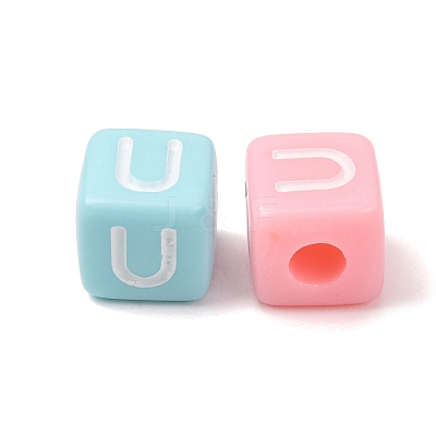 Opaque Acrylic European Beads AC-CBA7A73-01U-1