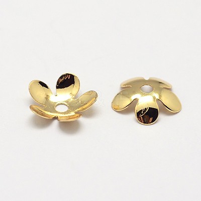 Flower Grade AAA Brass Bead Caps KK-O093-17-NR-1
