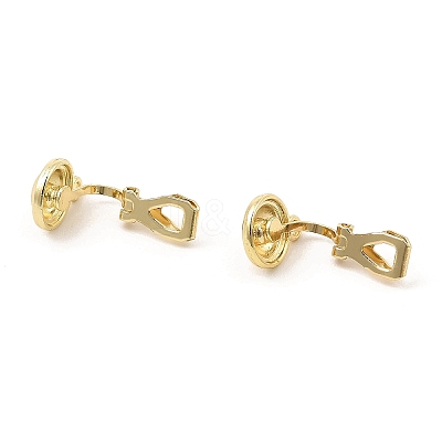 Alloy Clip-on Earring Findings FIND-L015-001G-1