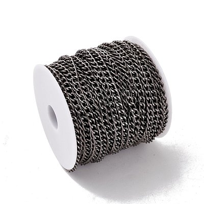 Oval Oxidation Aluminum Curb Chains CHA-G001-10EB-1