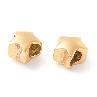 Ion Plating(IP) 304 Stainless Steel European Beads STAS-M298-08G-1