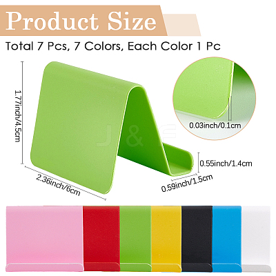 7Pcs 7 Colors Acrylic Mobile Phone Holders AJEW-CP0006-88-1