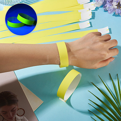 Luminous Paper Disposable Wristbands BJEW-TAC0075-001E-1